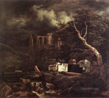  Isaakszoon Oil Painting - The Jewish Cemetary Jacob Isaakszoon van Ruisdael